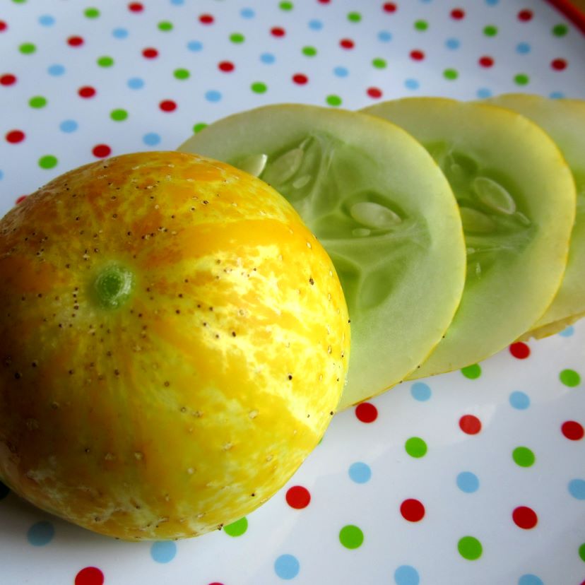 what does the inside of a lemon cucumber look like